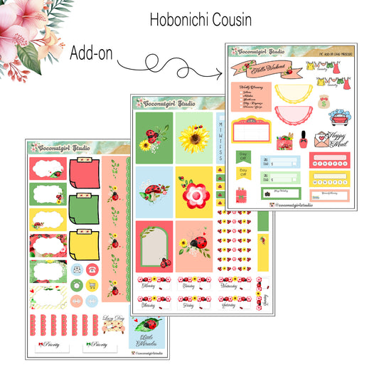 Ladybug Spring Weekly Kit Planner Stickers | Cute Floral Planning Set | Little Miracles