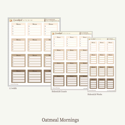 Meal Planner Stickers – EC Vertical, Hobonichi Cousin & Weeks