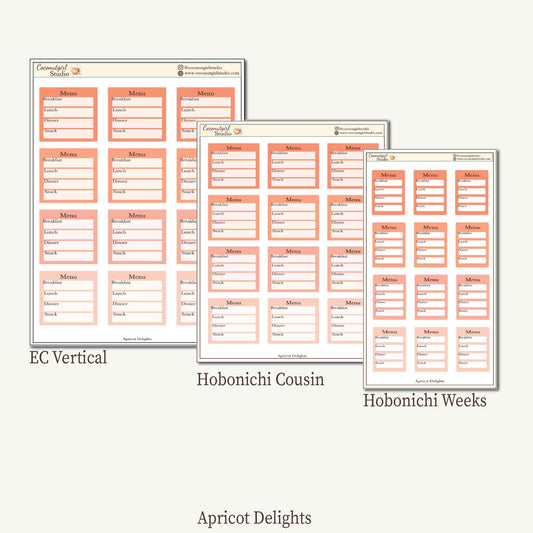 Meal Planner Stickers – EC Vertical, Hobonichi Cousin & Weeks
