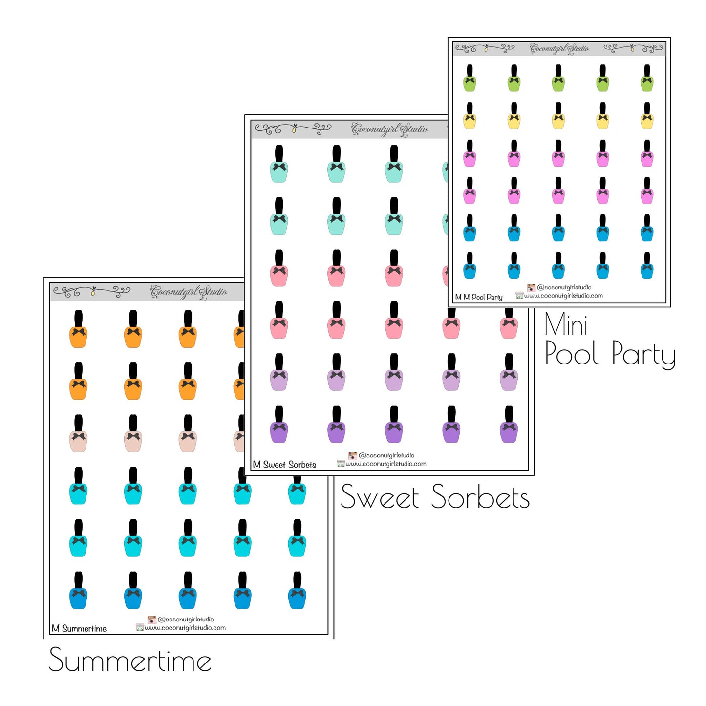 Manicure Self-Care Planner Stickers