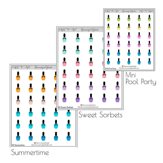 Manicure Self-Care Planner Stickers