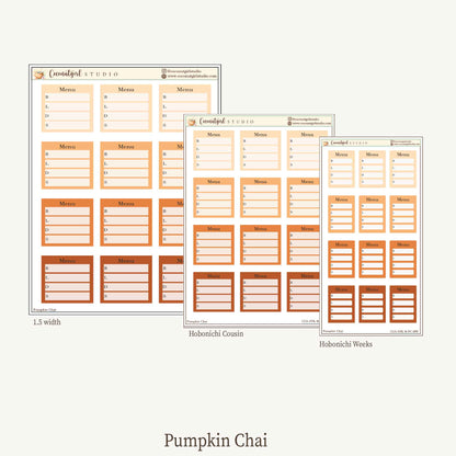 Meal Planner Stickers – EC Vertical, Hobonichi Cousin & Weeks