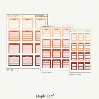 Meal Planner Stickers – EC Vertical, Hobonichi Cousin & Weeks