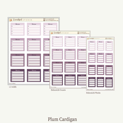 Meal Planner Stickers – EC Vertical, Hobonichi Cousin & Weeks