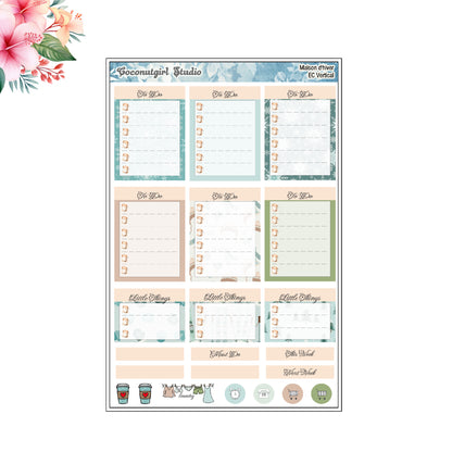 House Plants Weekly Kit Planner Stickers | Greenery Botanical Planning Set | Maison d'hiver