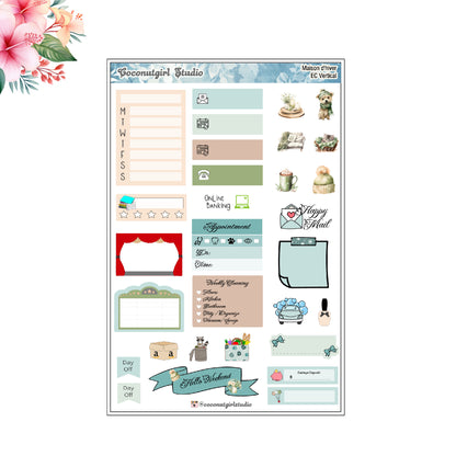 House Plants Weekly Kit Planner Stickers | Greenery Botanical Planning Set | Maison d'hiver