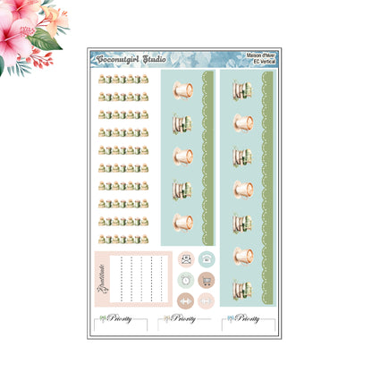 House Plants Weekly Kit Planner Stickers | Greenery Botanical Planning Set | Maison d'hiver