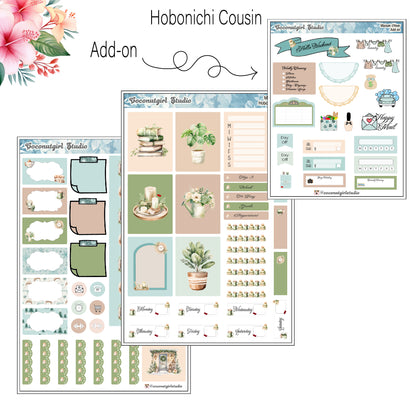 House Plants Weekly Kit Planner Stickers | Greenery Botanical Planning Set | Maison d'hiver