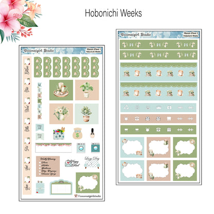House Plants Weekly Kit Planner Stickers | Greenery Botanical Planning Set | Maison d'hiver