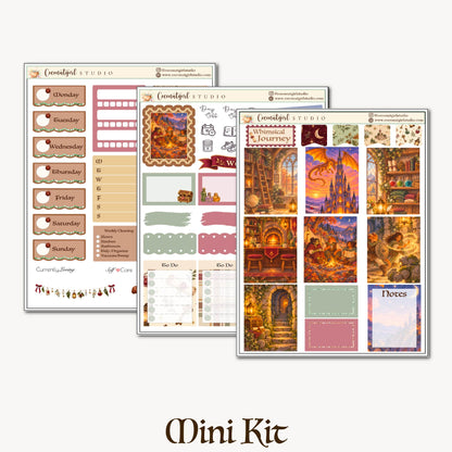 Whimsical Journey Fantasy Weekly Planner Sticker Kit