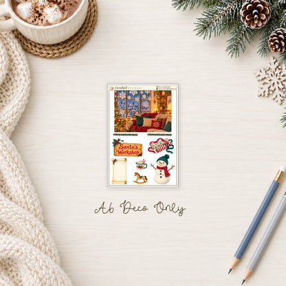 Magic of Christmas Planner Sticker Kit | Cozy Holiday Stickers | Hobonichi Techo A6