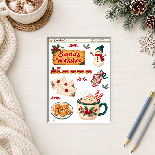 Magic of Christmas Large Deco Sheet | Christmas Planner Stickers