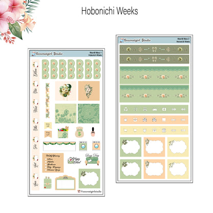 Spring Gardening Weekly Kit Planner Stickers | Floral Garden Planning Set | Homegrown