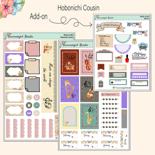 Music & Instruments Weekly Kit – Planner Stickers for Musicians & Music Lovers Music is Life