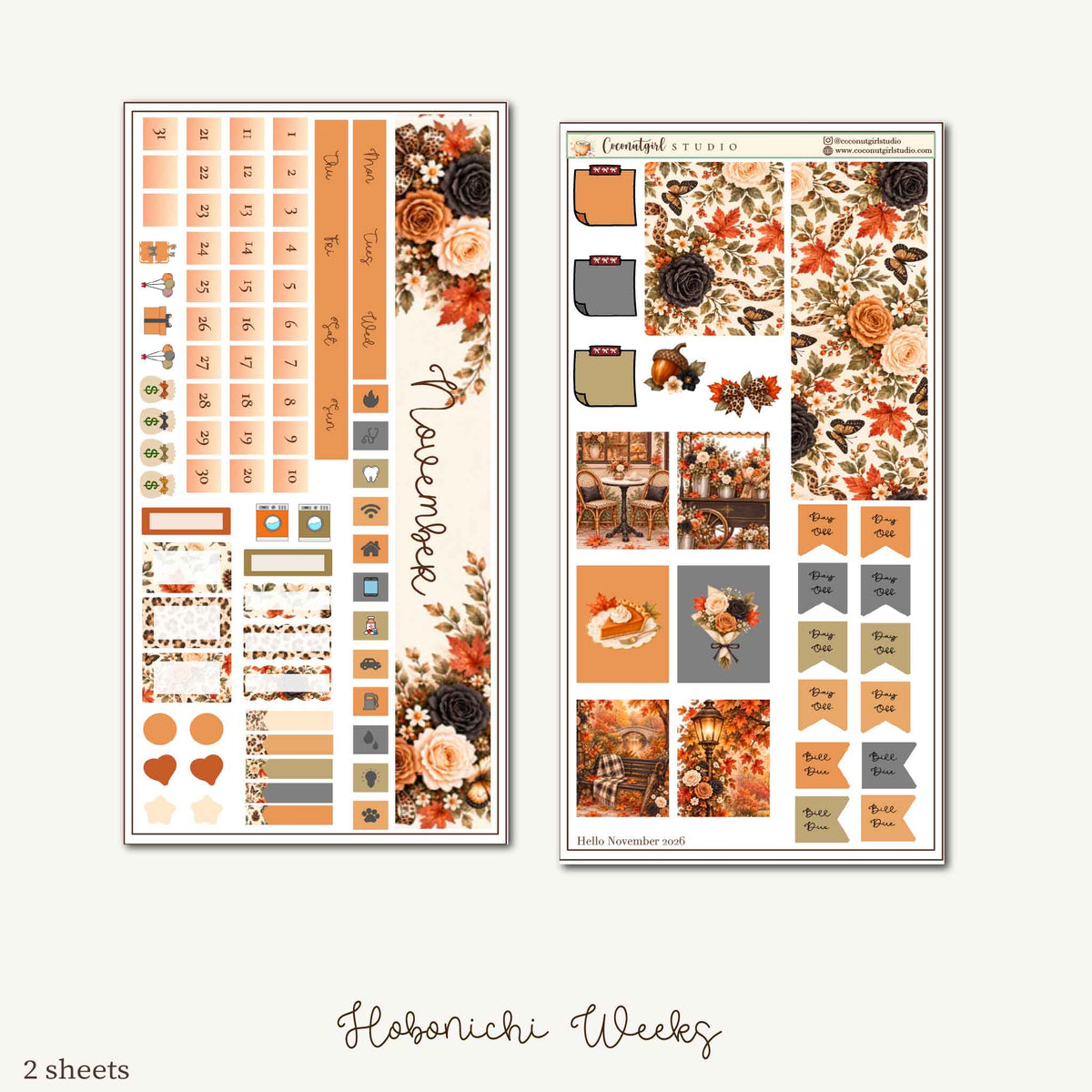 November Monthly Overview Kit – Hobonichi Weeks