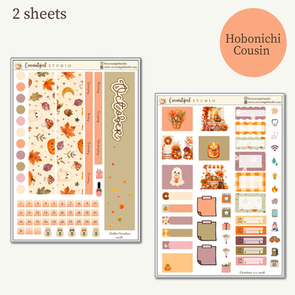 October Autumn Magic Monthly Overview Sticker Kit