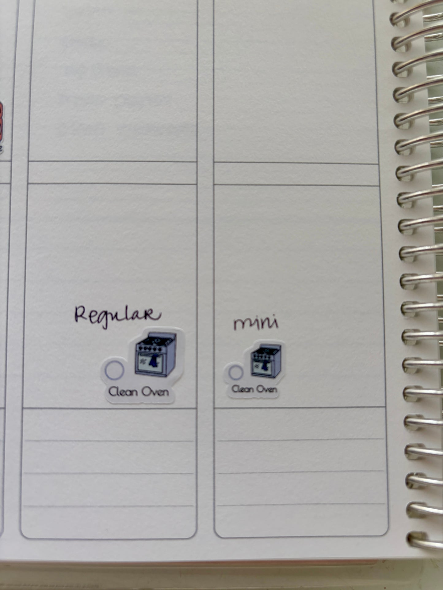 Monthly Cleaning Planner Stickers | Fridge, Oven & Cabinet Cleaning Icons