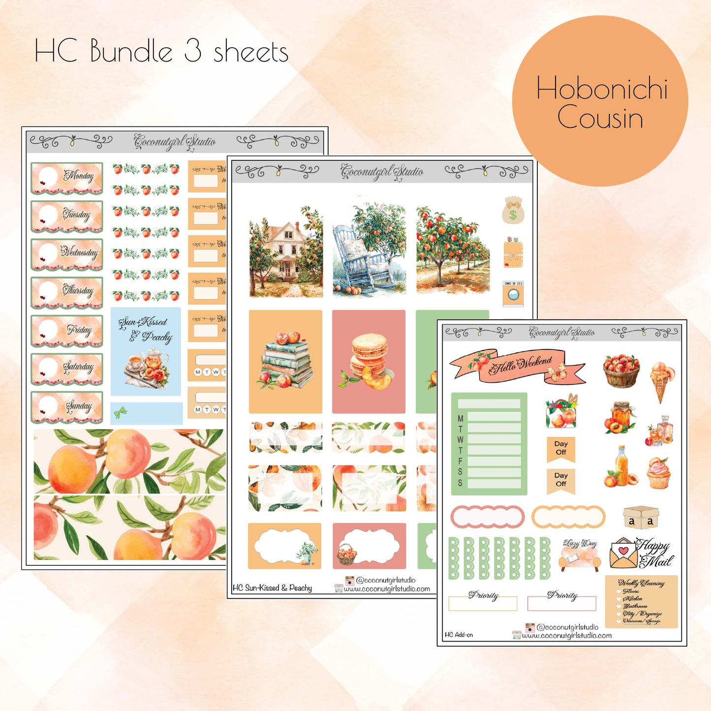 Sun-Kissed & Peachy Hobonichi Cousin