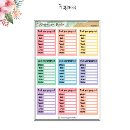 Weight Loss Tracking Planner Stickers – Fitness & Progress Stickers Healthier