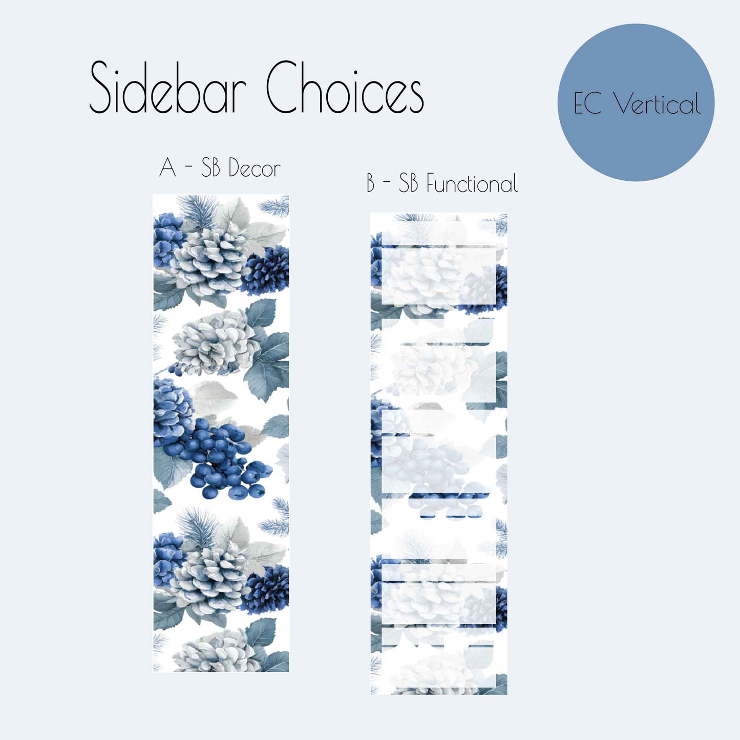 January Monthly Planner Sticker Kit | Winter Blue Planner Stickers