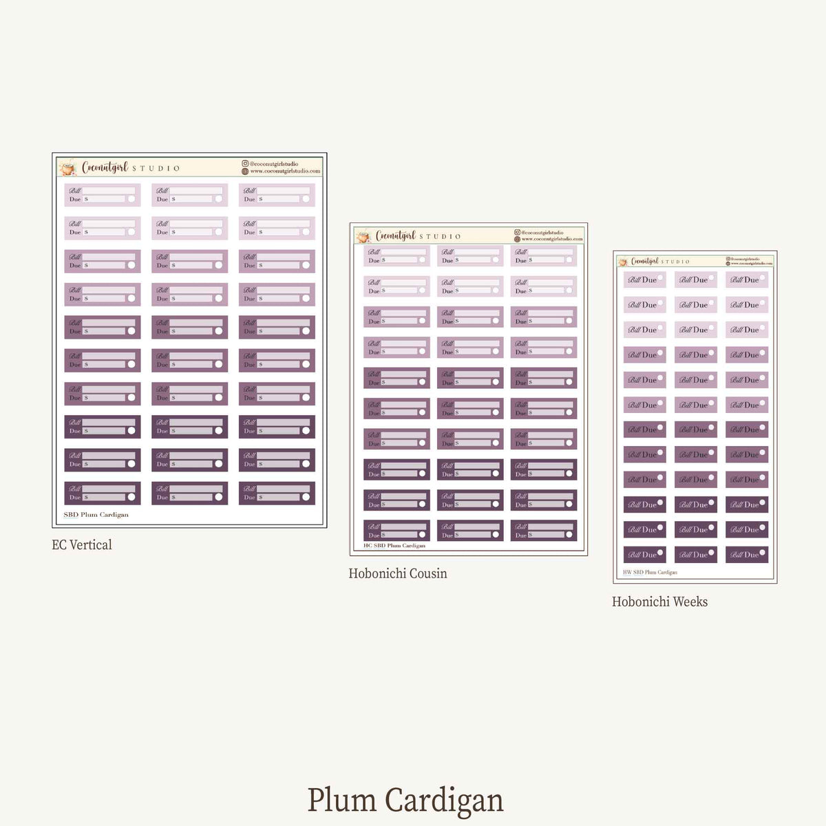 Bill Due & Payment Tracker Sticker