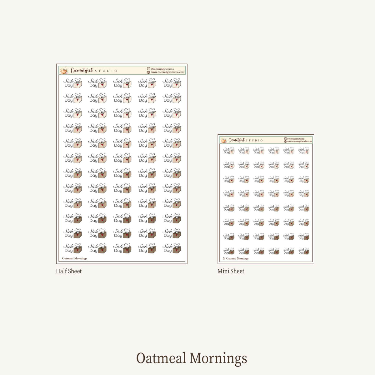 Sick Day Planner Stickers
