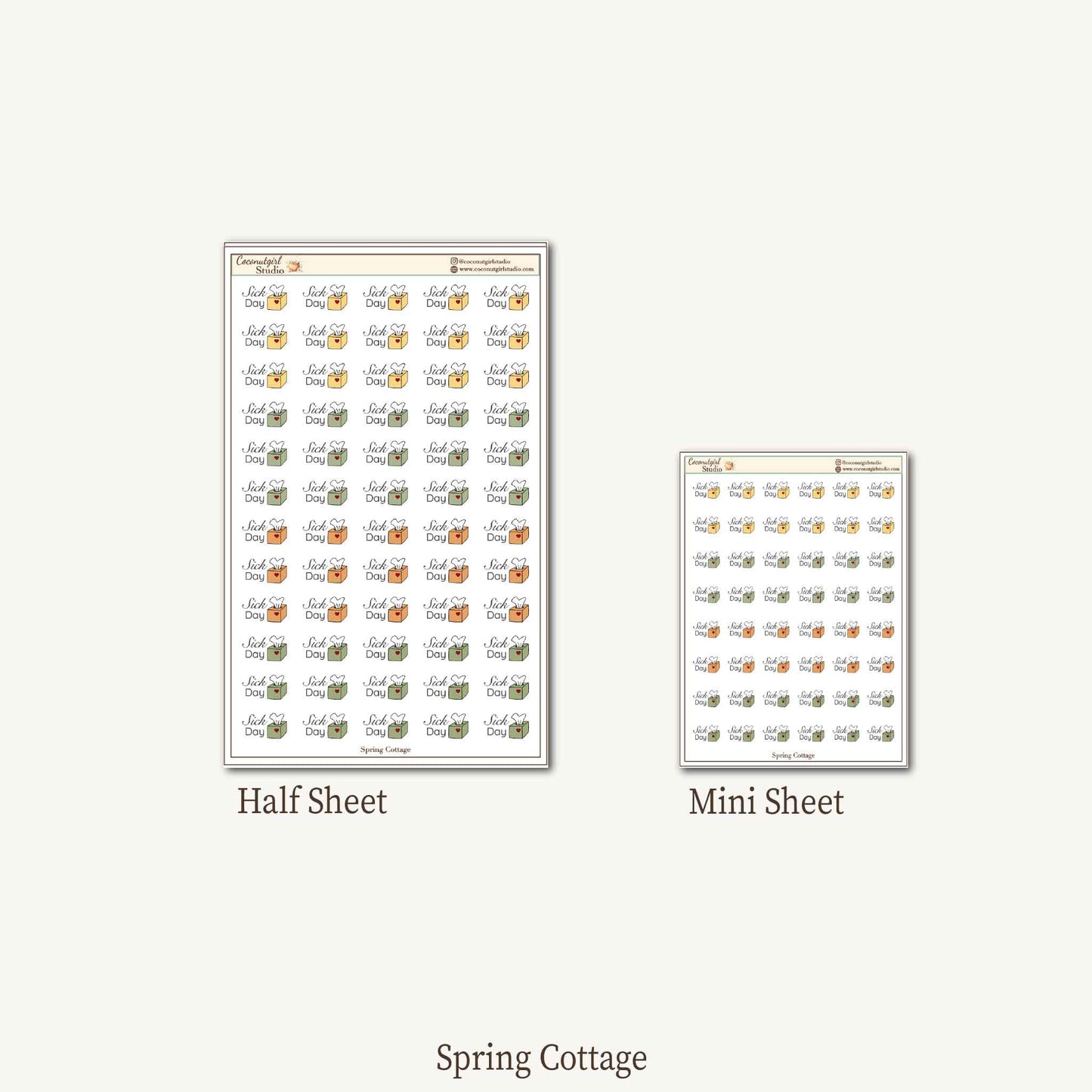Sick Day Planner Stickers