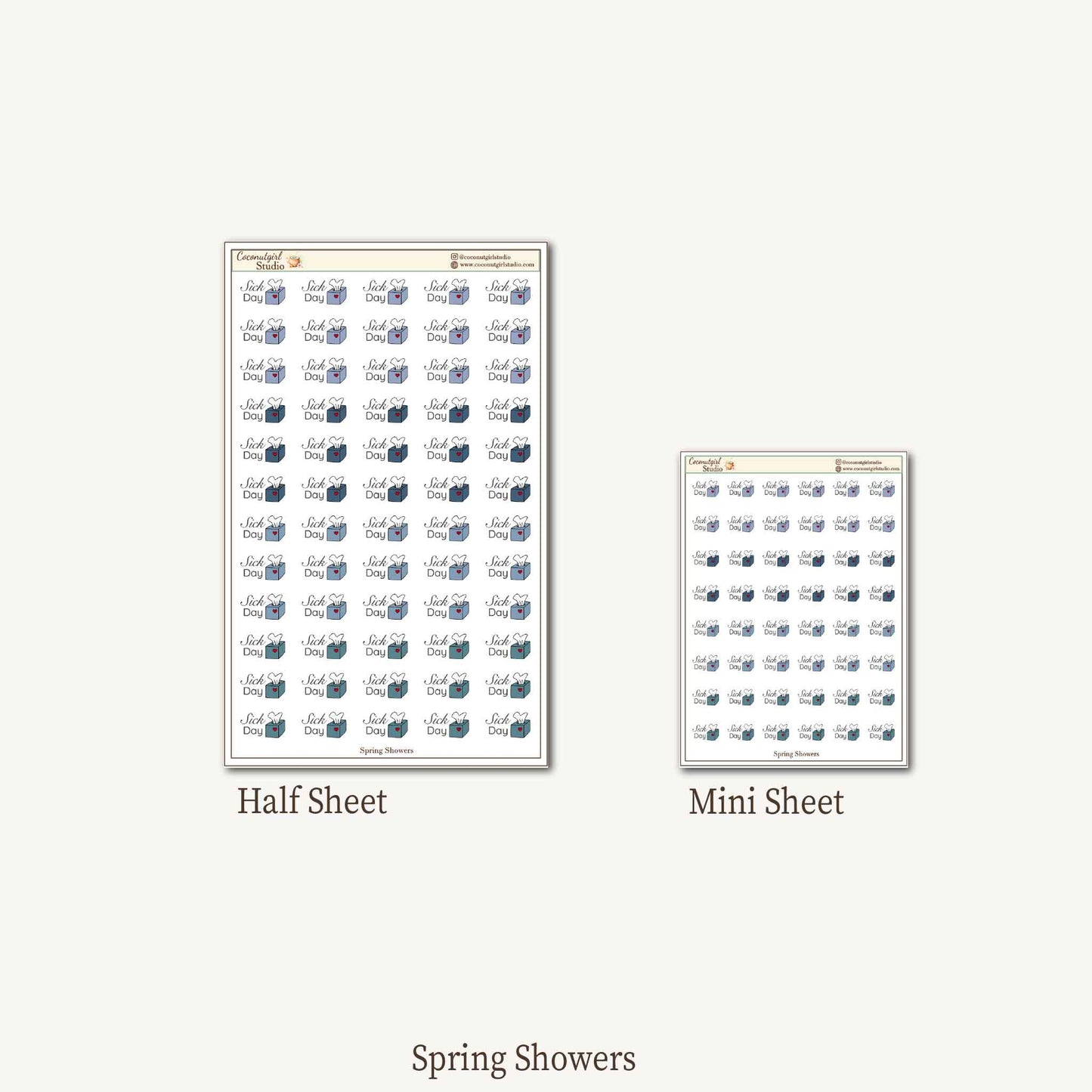 Sick Day Planner Stickers