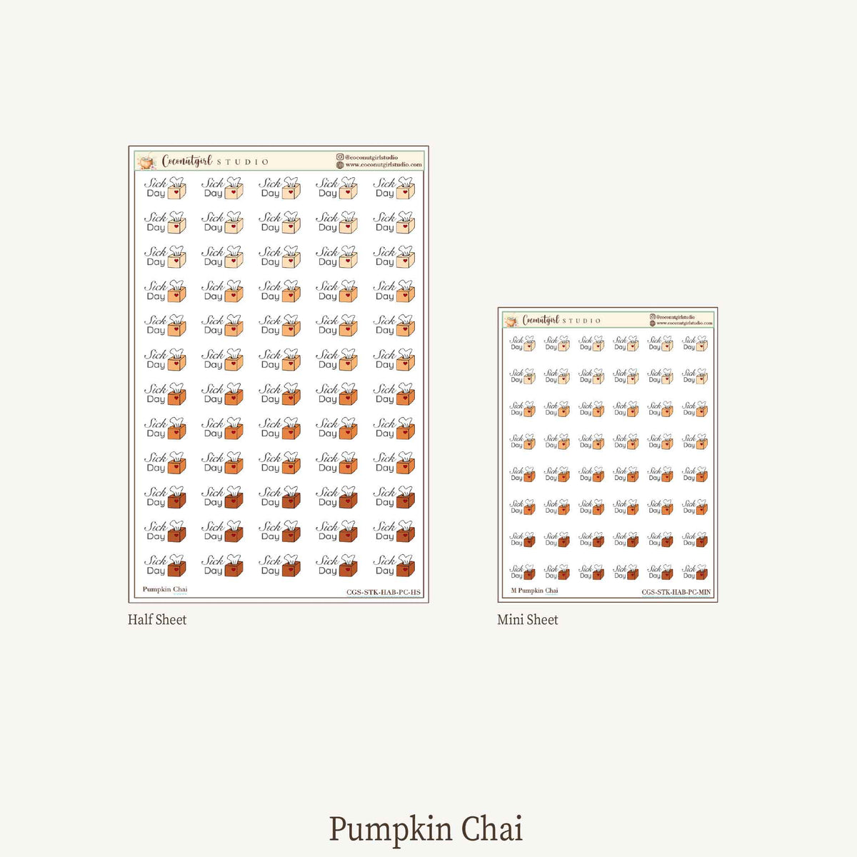 Sick Day Planner Stickers