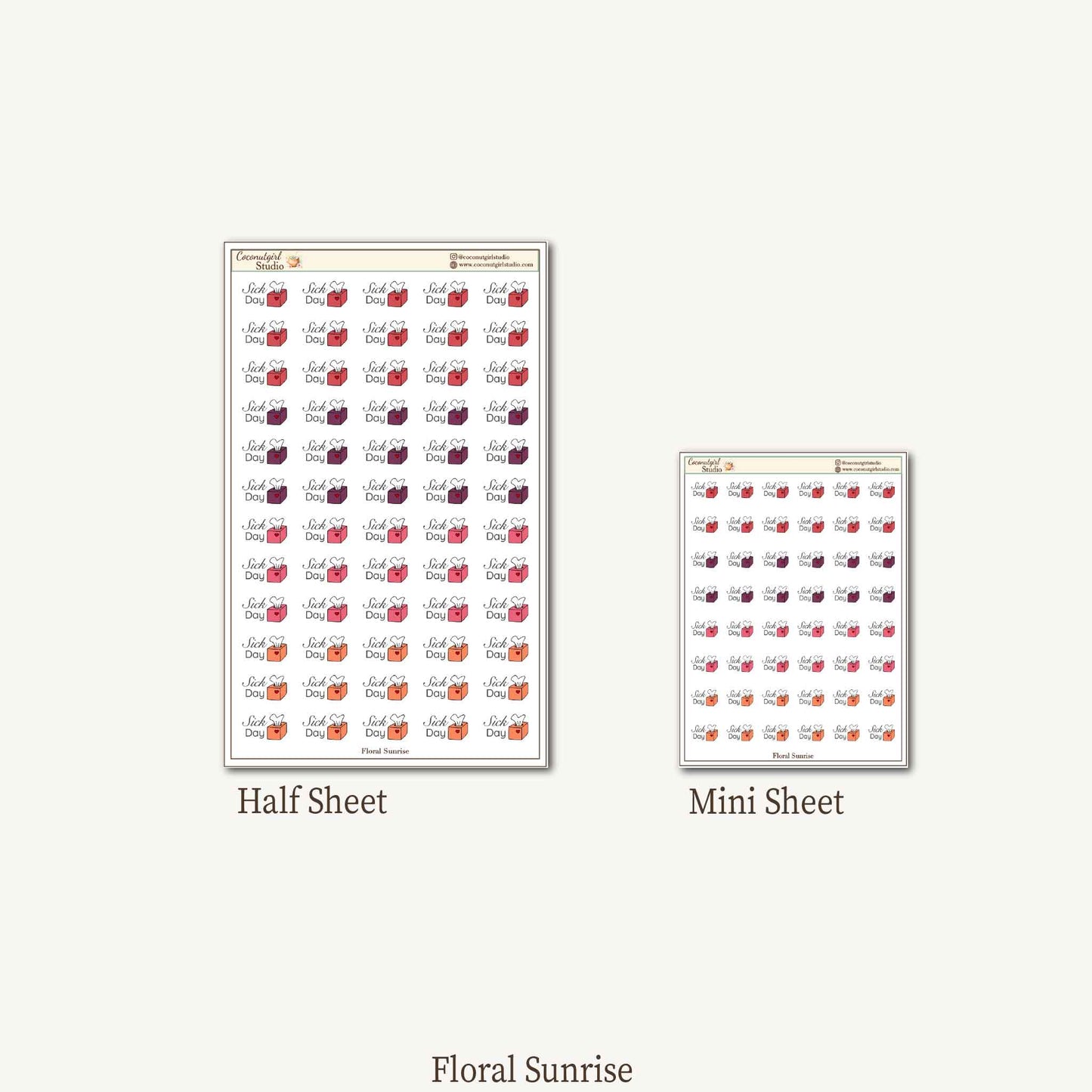 Sick Day Planner Stickers