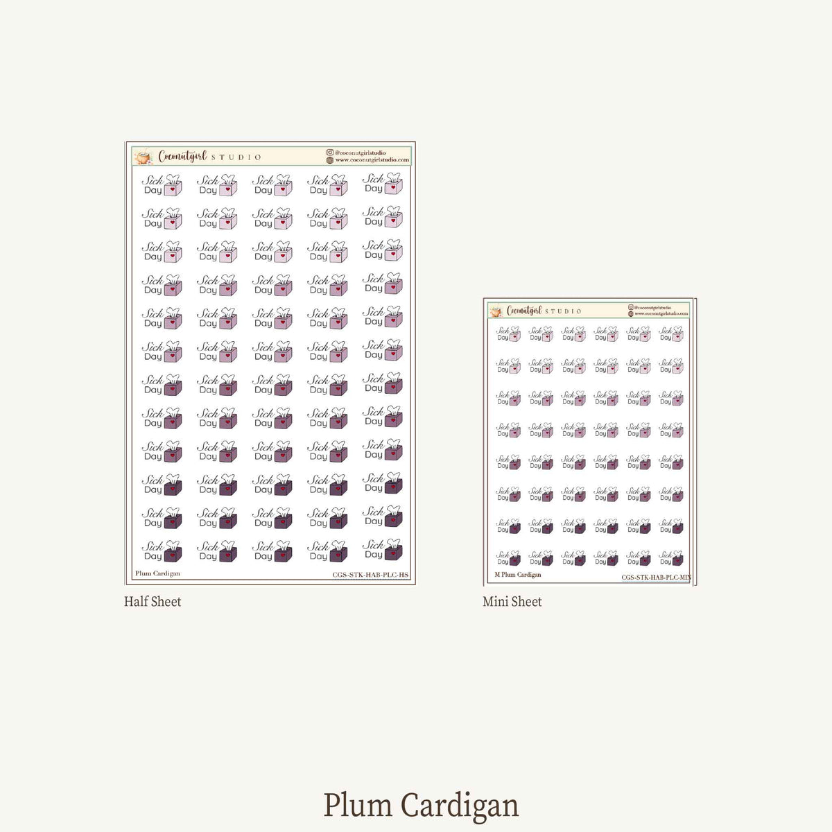 Sick Day Planner Stickers