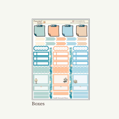 Starlit Serenade Premium Planner Sticker Kit | Celestial Weekly Kit