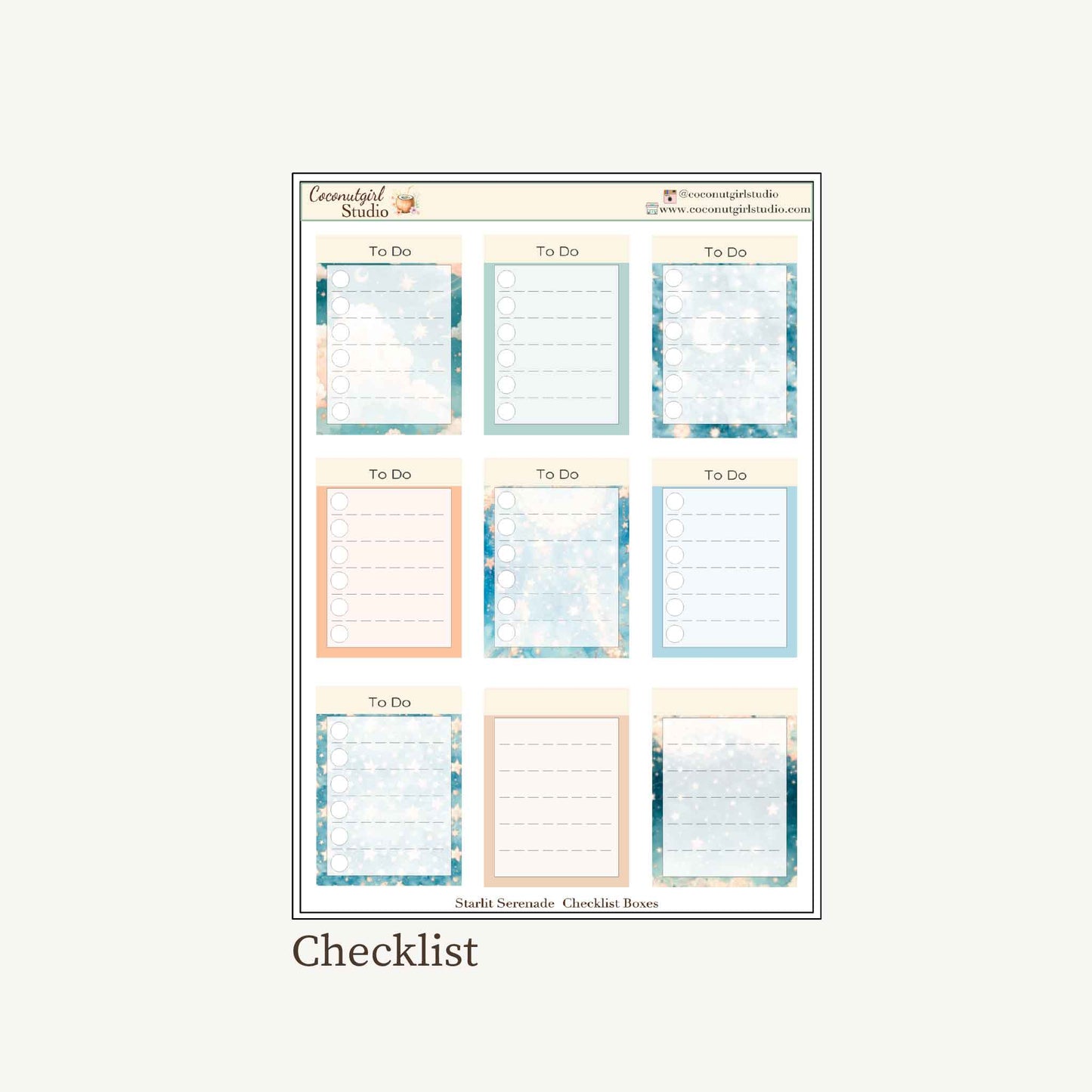 Starlit Serenade Premium Planner Sticker Kit | Celestial Weekly Kit