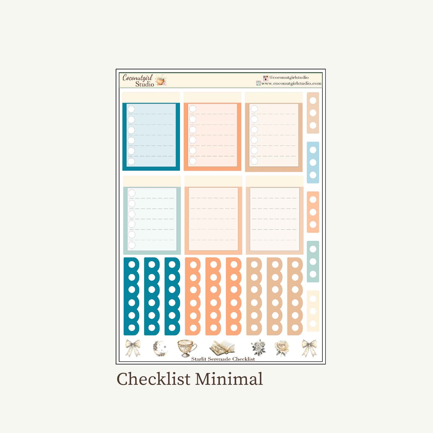 Starlit Serenade Premium Planner Sticker Kit | Celestial Weekly Kit