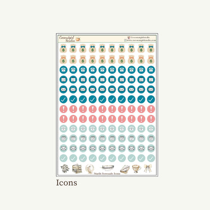 Starlit Serenade Premium Planner Sticker Kit | Celestial Weekly Kit