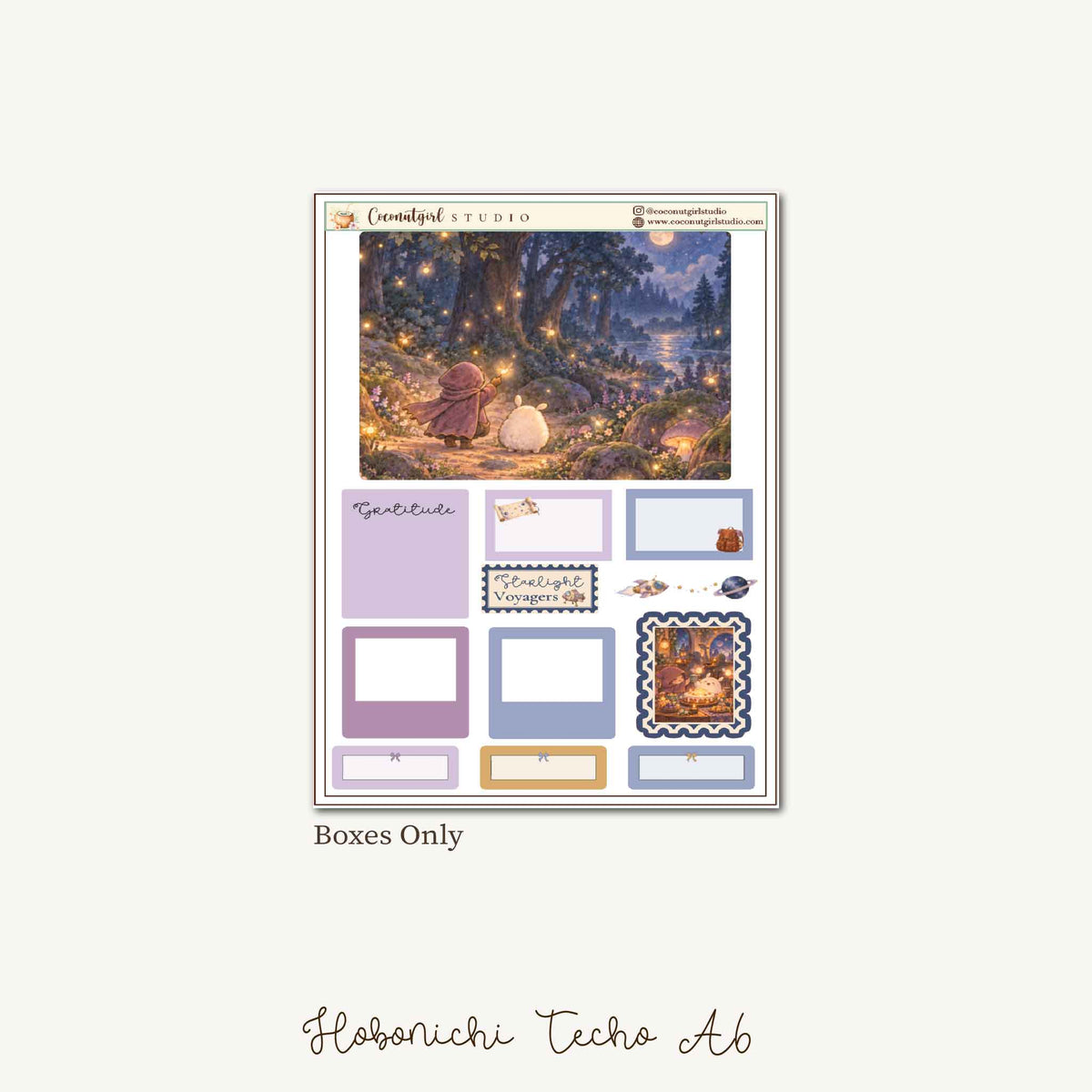 Starlight Voyagers Celestial Planner Sticker Kit | Hobonichi Techo Original A6