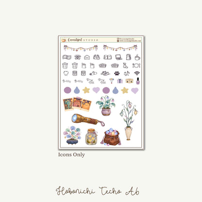 Starlight Voyagers Celestial Planner Sticker Kit | Hobonichi Techo Original A6