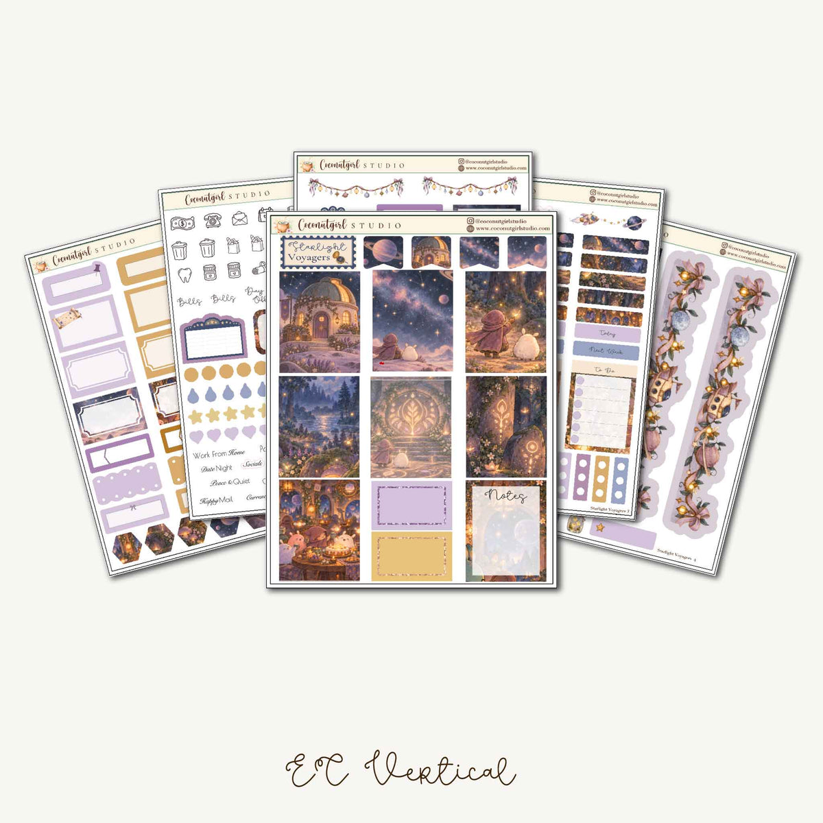 Starlight Voyagers Celestial Planner Sticker Kit