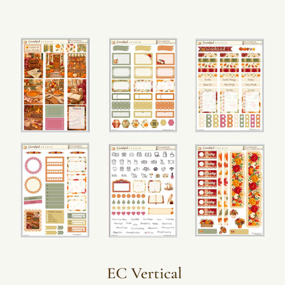 Thanksgiving Weekly Planner Sticker Kit | Cozy Autumn