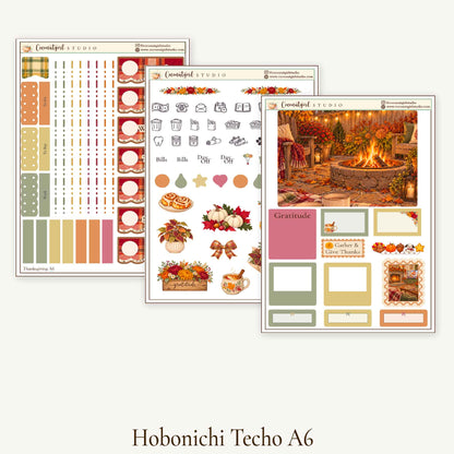 Thanksgiving Weekly Planner Sticker Kit | Cozy Autumn