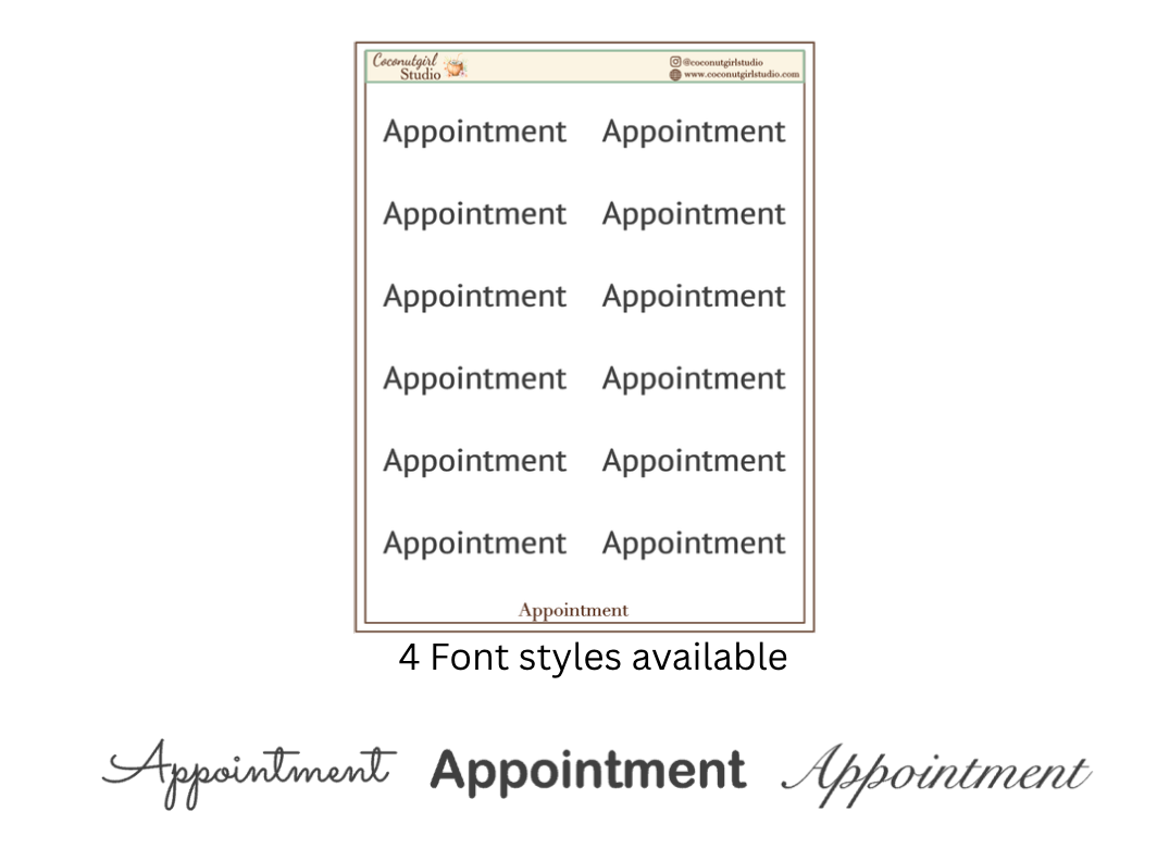Two Dollar Tuesday Appointment Planner Stickers | Functional Planner Appointment Stickers