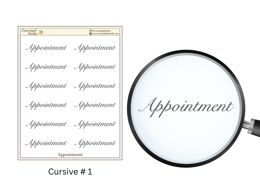 Two Dollar Tuesday Appointment Planner Stickers | Functional Planner Appointment Stickers