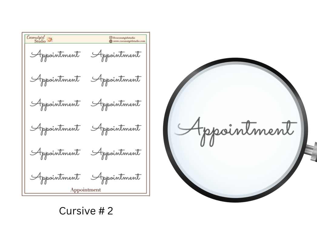 Two Dollar Tuesday Appointment Planner Stickers | Functional Planner Appointment Stickers