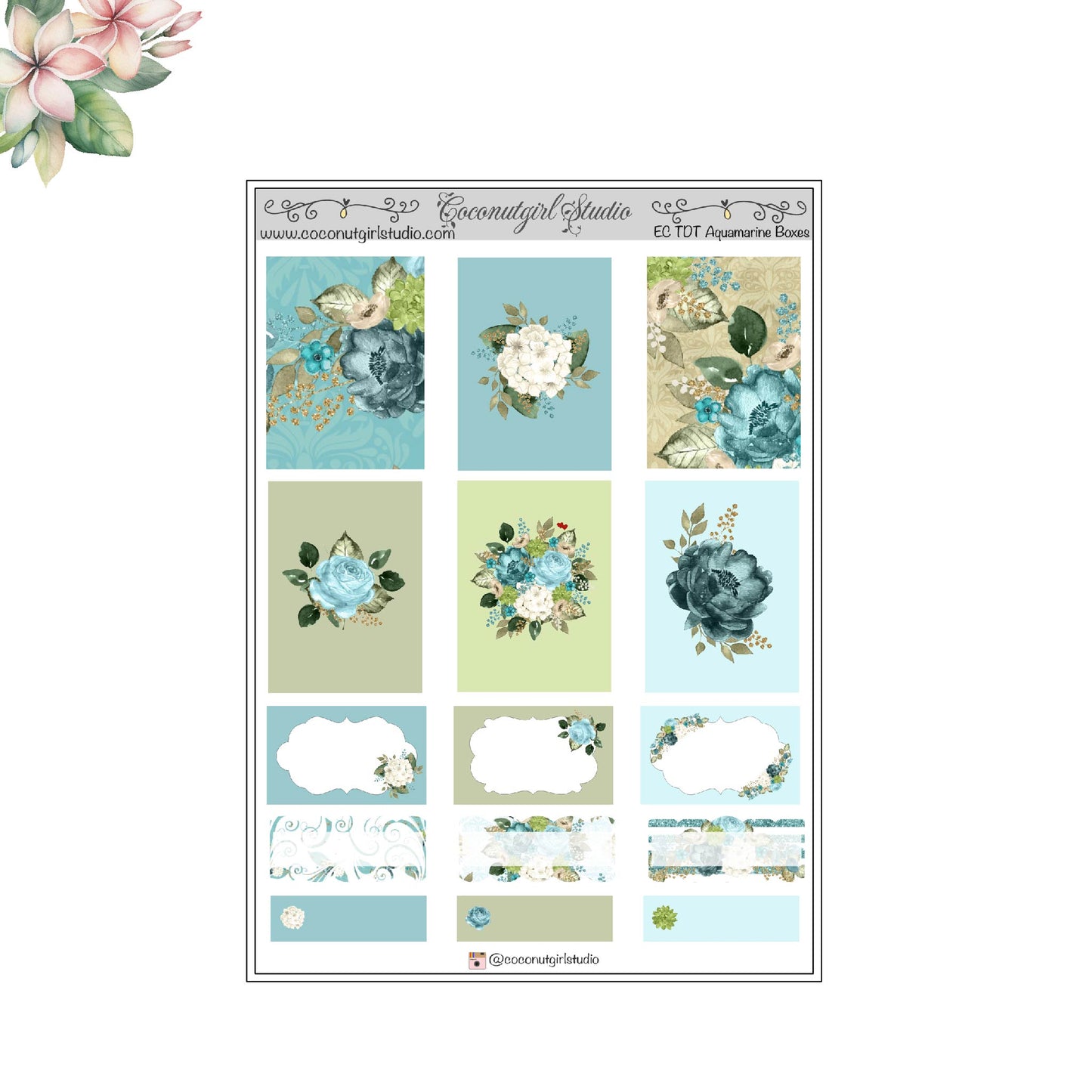 Two Dollar Tuesday Aquamarine Decorative Boxes