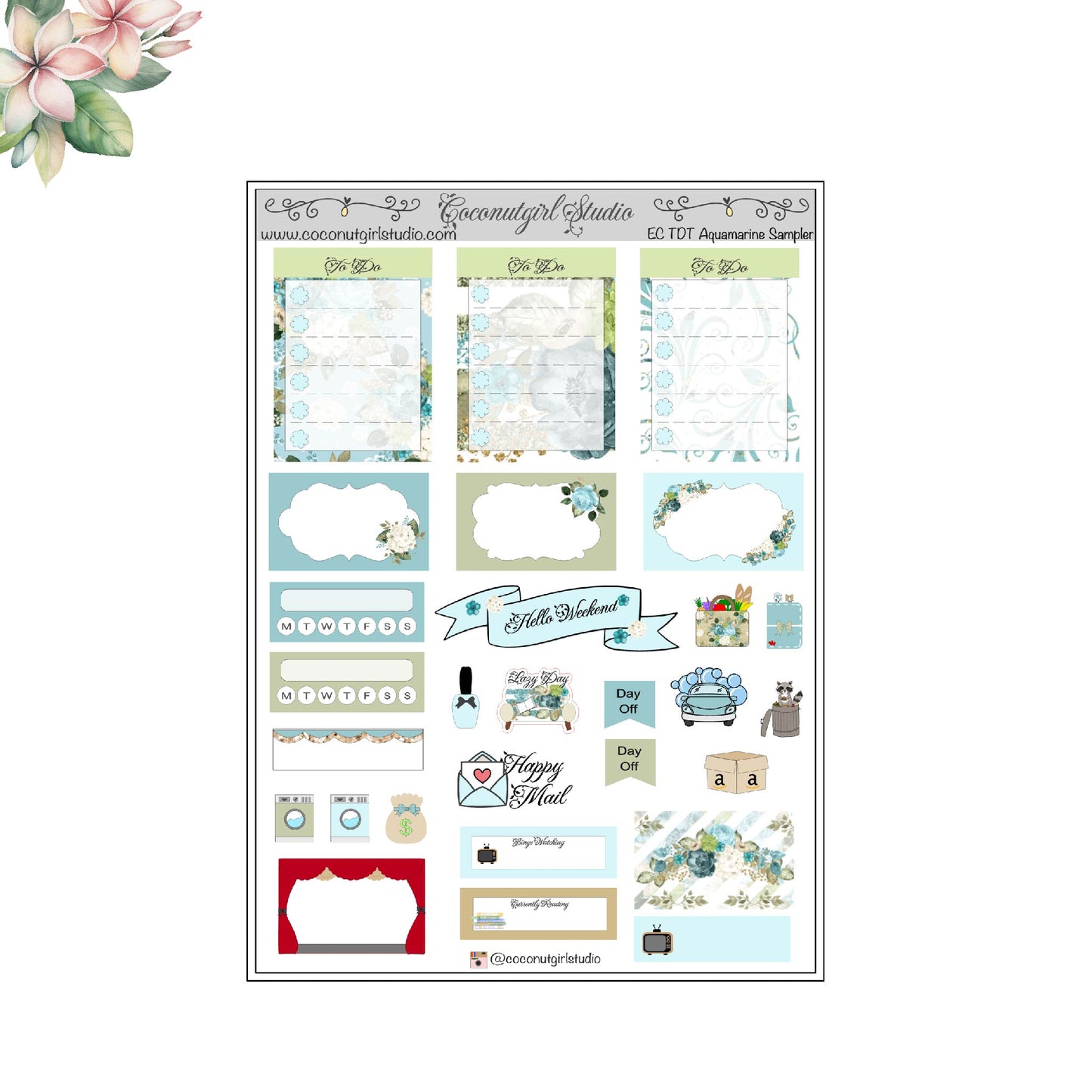 Two Dollar Tuesday Aquamarine Sampler