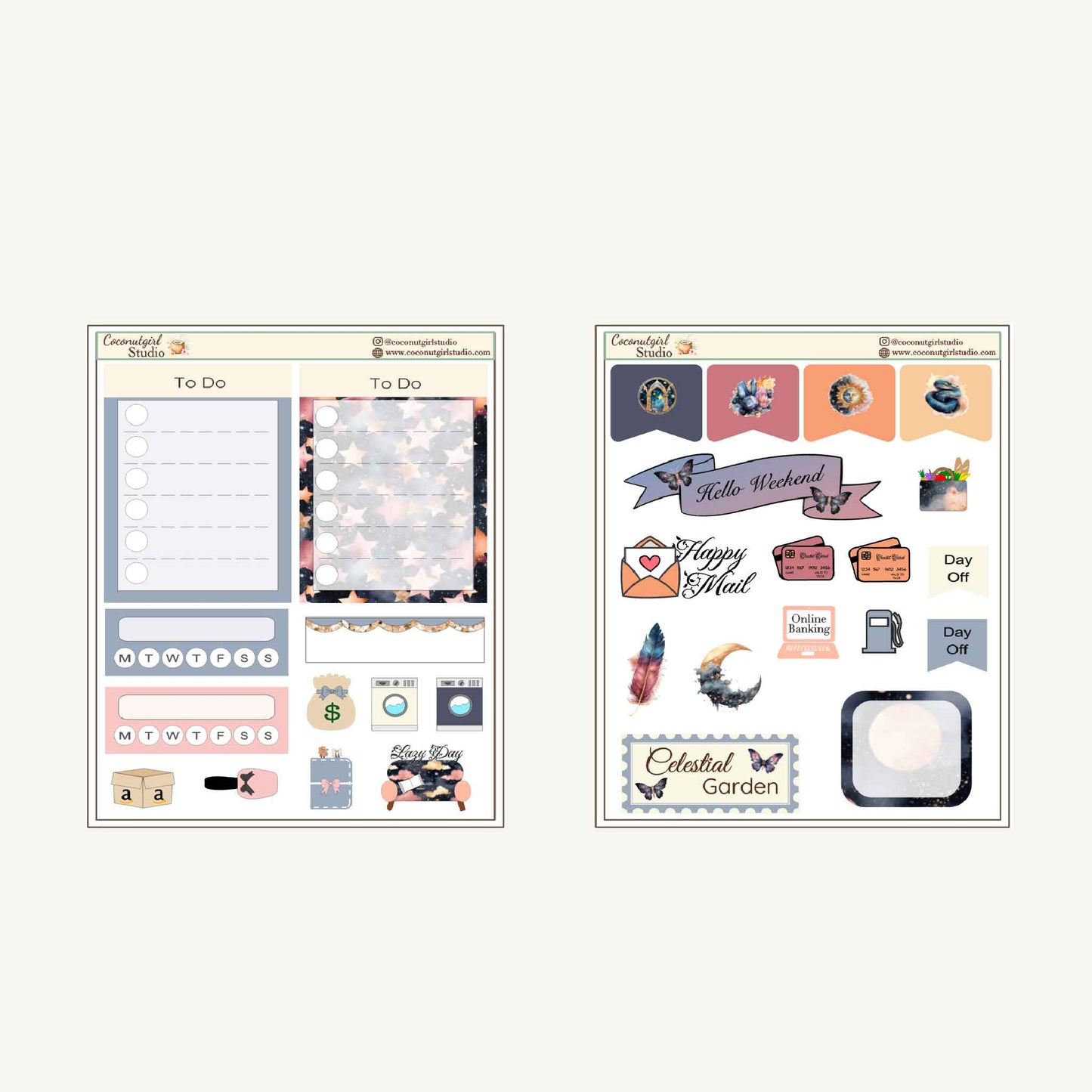 Two Dollar Tuesday | Celestial garden | sampler | decorative | Functional