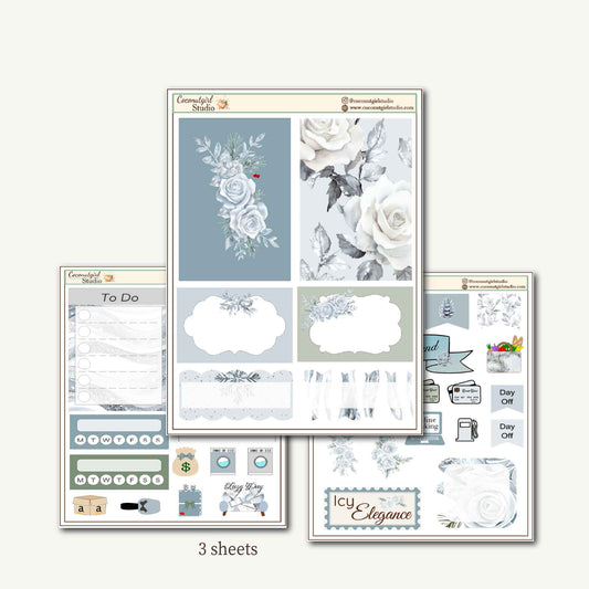 Two Dollar Tuesday Planner Stickers | Decorative Stickers, Functional Planner Stickers | Limited Time $2 Deal | Icy Elegance