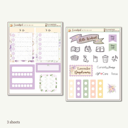 Two Dollar Tuesday Planner Stickers | Decorative Stickers, Functional Planner Stickers| Lavender Dreams