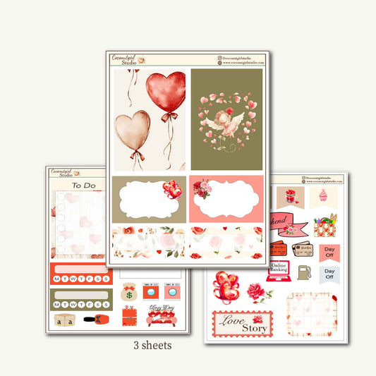 Two Dollar Tuesday Planner Stickers | Decorative Stickers, Functional Planner Stickers | Limited Time $2 Deal | Love Story