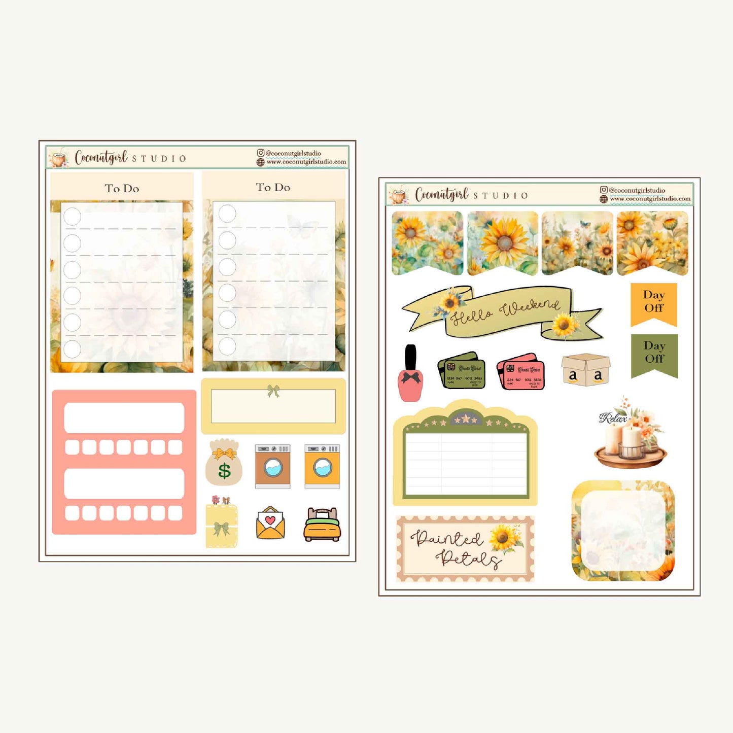 Two Dollar Tuesday Planner Stickers | Decorative Stickers, Functional Planner Stickers| Painted Petals